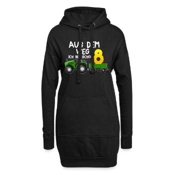 aus dem weg ich bin schon 8 Traktor Jungen 8 Jahre - Hoodie-Kleid - Schwarz - Vorne