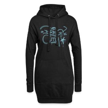 Prag City Graffiti Tag - Sweat-shirt à capuche long Femme - noir - Devant