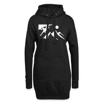 Bouldern Klettern - Hoodie-Kleid - Schwarz - Vorne