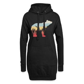 Ours - Sweat-shirt à capuche long Femme - noir - Devant