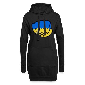 Ukraine Flagge Faust - Hoodie-Kleid - Schwarz - Vorne