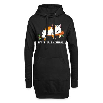 My spirit animal - Hoodie Dress - black - Front