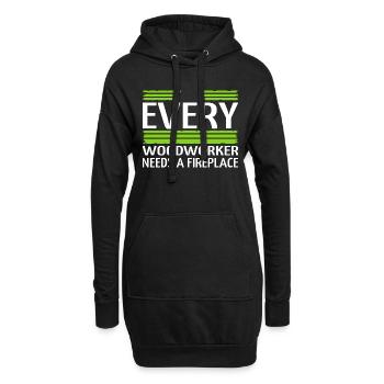 tools lumber bingo hall tshirts humor - Hoodie-Kleid - Schwarz - Vorne