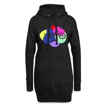 NERD - Hoodie-Kleid - Schwarz - Vorne