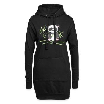 Süßes Panda Baby Asien China Japan Pandabär Bären - Hoodie-Kleid - Schwarz - Vorne