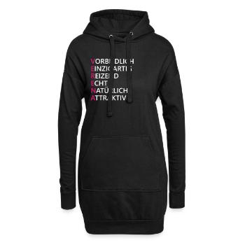 Verena Name Geschenk - Hoodie-Kleid - Schwarz - Vorne