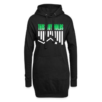 Ce gars tient un drôle de t-shirt Bear Cycle Trader - Sweat-shirt à capuche long Femme - noir - Devant