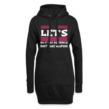 anniversaire cadeau de paix symbole de désarmement amour - Sweat-shirt à capuche long Femme - noir - Devant