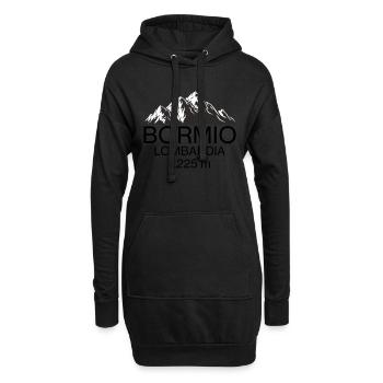 Bormio-Logo - Hoodie-Kleid - Schwarz - Vorne