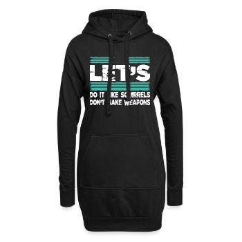 birthday quote peace sign hippie festival jokes - Hoodie-Kleid - Schwarz - Vorne