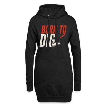 Archäologie Geschenk Archäologe - Hoodie-Kleid - Schwarz - Vorne