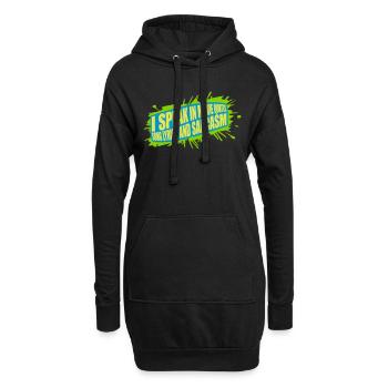 speak lyrics and sarcasm - Hoodie Dress - black - Front