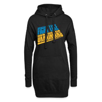 fight like ukrainians Zitat - Hoodie-Kleid - Schwarz - Vorne