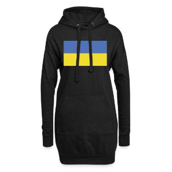 Ukraine Flagg Flage - Hoodie-Kleid - Schwarz - Vorne