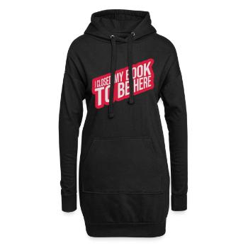 I closed my book - Hoodie-Kleid - Schwarz - Vorne