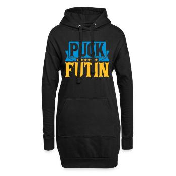 Conception du logo Puck Futin - Sweat-shirt à capuche long Femme - noir - Devant