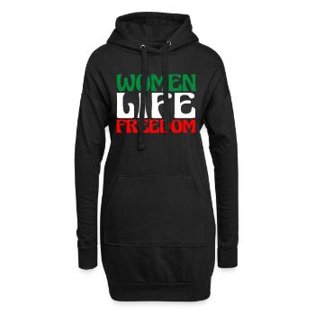 Liberté de vie des femmes - Femmes iraniennes mignonnes - Sweat-shirt à capuche long Femme - noir - Devant