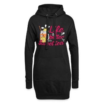 Thé sucré pour femmes - Sweat-shirt à capuche long Femme - noir - Devant