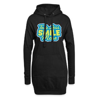 talk less smile more - Hoodie-Kleid - Schwarz - Vorne