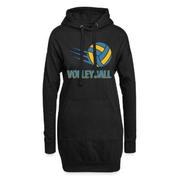 Volleyball - Sweat-shirt à capuche long Femme - noir - Devant