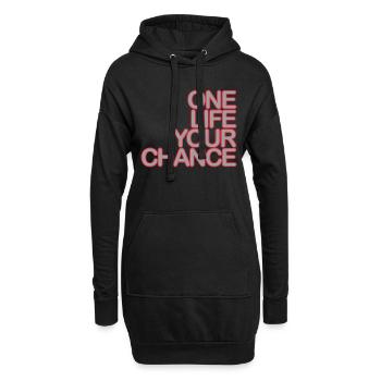 One LIFE your CHANCE 02grey Krot - Sweat-shirt à capuche long Femme - noir - Devant