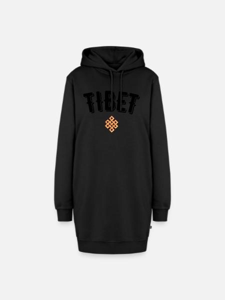 Tibet - Hoodie-Kleid - Schwarz