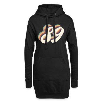 89ème anniversaire vintage - Sweat-shirt à capuche long Femme - noir - Devant