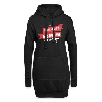 Le meilleur médecin du monde - Sweat-shirt à capuche long Femme - noir - Devant