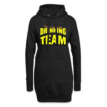 drinking team - Hoodie-Kleid - Schwarz - Vorne