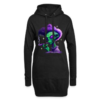 Stoner alien - Sweat-shirt à capuche long Femme - noir - Devant