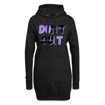 N’abandonnez pas! /Fais-le - Sweat-shirt à capuche long Femme - noir - Devant