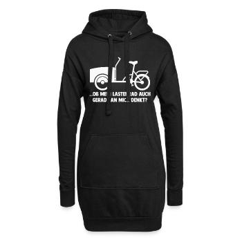 Fahrrad Lastenfahrrad Lastenrad - Hoodie-Kleid - Schwarz - Vorne