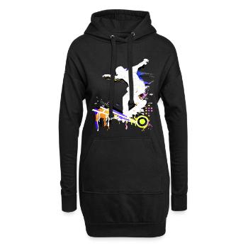 Skate | Skater | Skateboard | Skateboarding - Hoodie-Kleid - Schwarz - Vorne