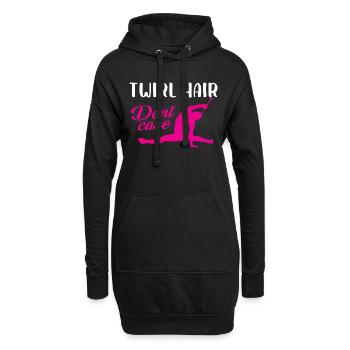 Tourbillonner les cheveux Ne vous en souciez pas - Sweat-shirt à capuche long Femme - noir - Devant