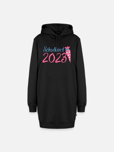 Schulkind 2023 - Hoodie-Kleid - Schwarz