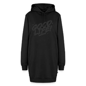 Good Life - Hoodie-Kleid - Schwarz - Vorne - AI Model Female 172 light (172cm)