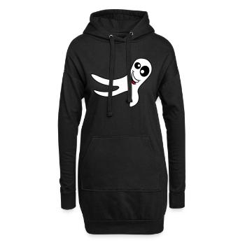 Gespenst - Hoodie-Kleid - Schwarz - Vorne