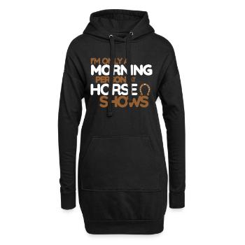 Je ne suis qu’une personne équestre aux concours hippiques - Sweat-shirt à capuche long Femme - noir - Devant