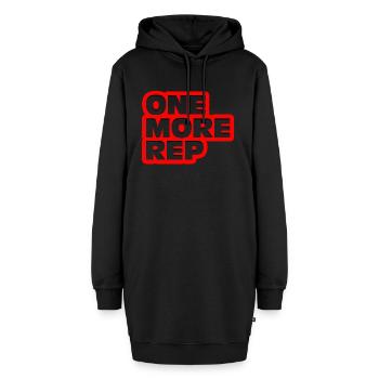 One More Rap red - Hoodie-Kleid - Schwarz - Vorne