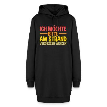 Sommerurlaub Urlauber Urlaub - Hoodie-Kleid - Schwarz - Vorne