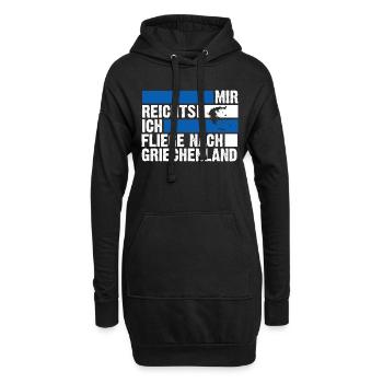 Griechen Grieche Griechenland - Hoodie-Kleid - Schwarz - Vorne