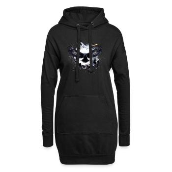 Rabe - Hoodie-Kleid - Schwarz - Vorne