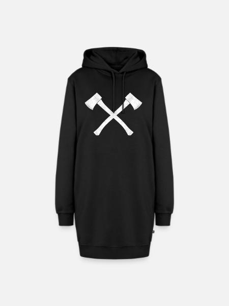 Axt - Hoodie-Kleid - Schwarz