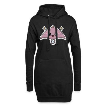 Amoureux des mantas - Sweat-shirt à capuche long Femme - noir - Devant