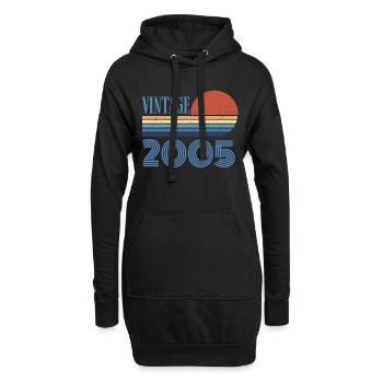 Jahrgang 2005 - Hoodie-Kleid - Schwarz - Vorne