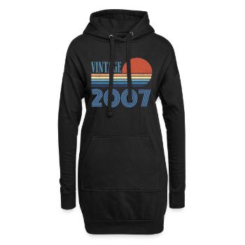 Jahrgang 2007 - Hoodie-Kleid - Schwarz - Vorne