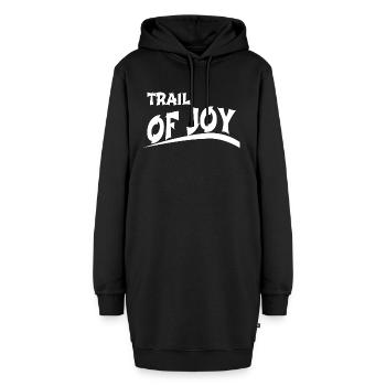 birthday jokes downhill biking blissful state - Hoodie-Kleid - Schwarz - Vorne