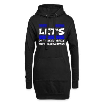 birthday present gift statement peace sign - Hoodie-Kleid - Schwarz - Vorne