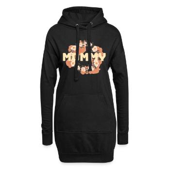 L’amour maternel dans la mer de fleurs - Sweat-shirt à capuche long Femme - noir - Devant