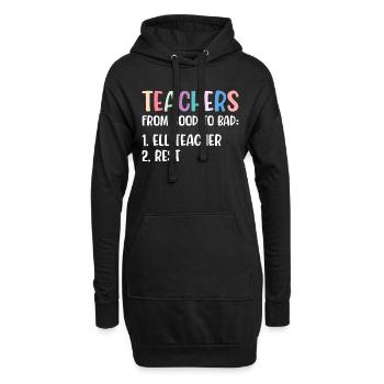 Enseignants de bon à mauvais ELL Teacher Rest - Sweat-shirt à capuche long Femme - noir - Devant